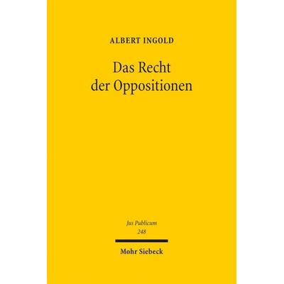 Das Recht der Oppositionen, Gebundene Ausgabe von Albert Ingold, Mohr Siebeck, 978-3-16-153655-7