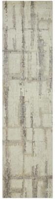 KALATY Tempo Ivory Linear Hand Knotted Wool Area Rug
