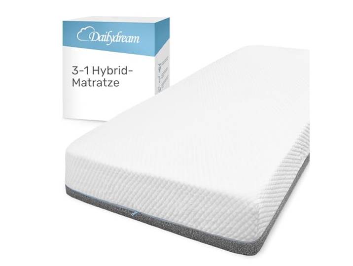 Dailydream CloudCore Matratze 90x200cm, Taschenfederkern, 26 cm hoch 3-in-1 Matratze mit Taschenfederkern, Kaltschaum und Memory Foam sowie atmungsaktivem, waschbarem Bezug.