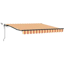 vidaXL, Markise, Ausziehbare Markise Gelb und Orange 300 x 250 cm Polyester (3 m)
