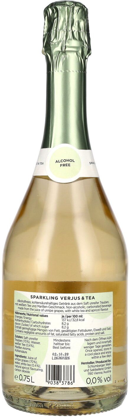 Schlumberger Sparkling Verjus & Tea 0.0 Alcohol Free 0,75l