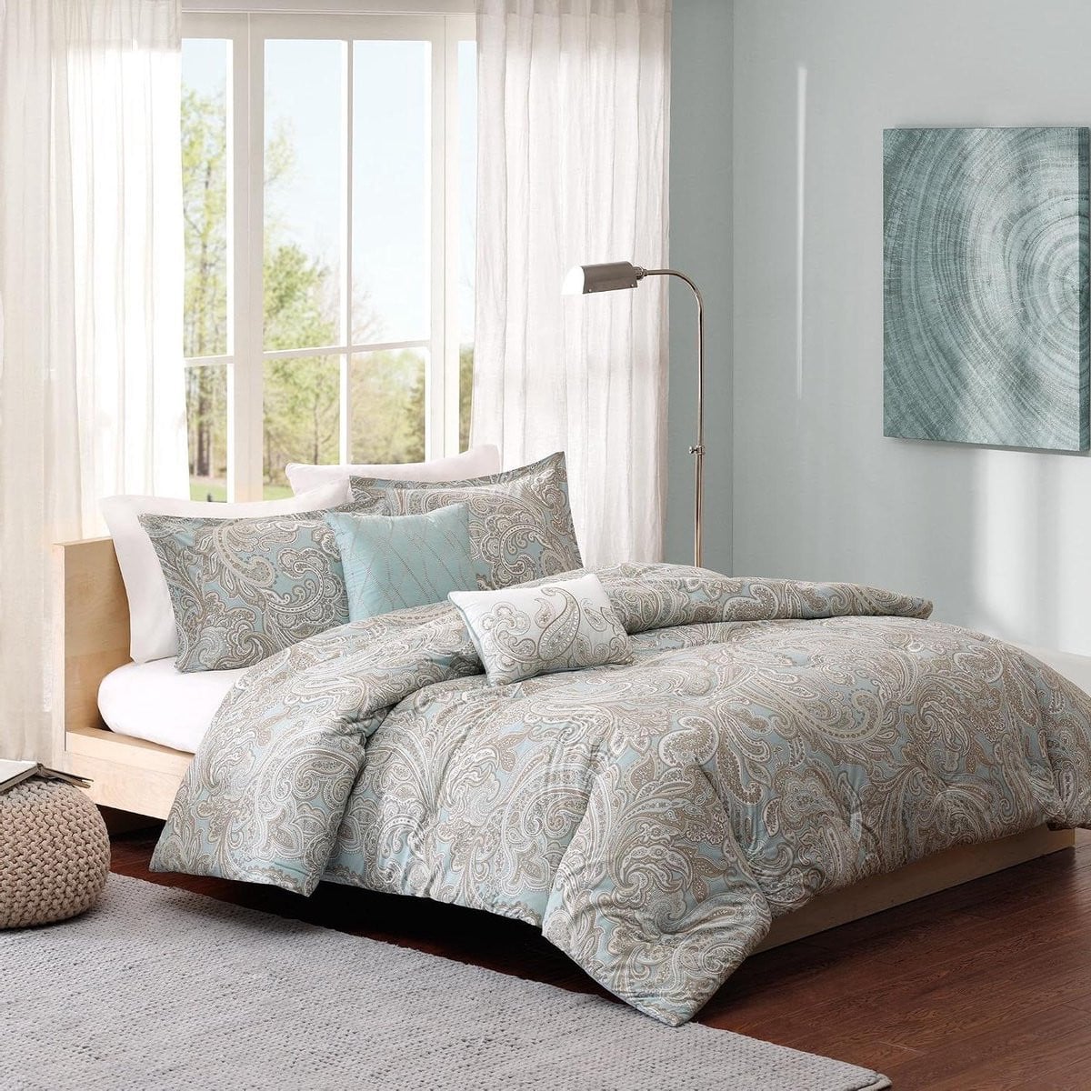 Blauwe Paisley Dekbedset voor King/Cal King Bedden