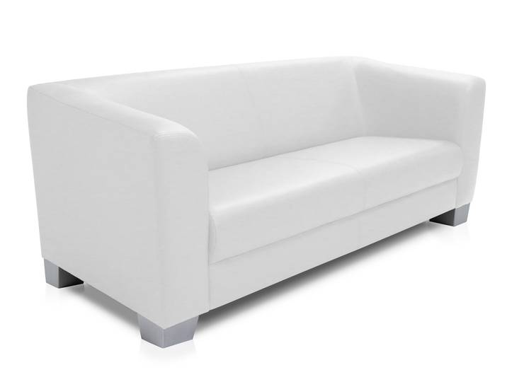 CHICAGO 3-Sitzer Sofa, Material Kunstleder, weiss