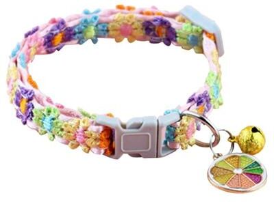 Uplift Essentials Playful Paw Print Safety Collar With Jingle Bell style A