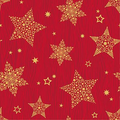 PAPSTAR 50 Servietten, 3-lagig 1/4-Falz 25 cm x 25 cm "Christmas Shine"