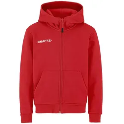 CRAFT Community 2.0 Logo Kapuzenjacke Kinder 430000 - bright red 134/140