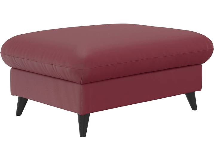 Hocker COTTA Pike, B: 102 cm , rot, B:102cm H:45cm, GEDECKTES RINDSLEDER, Hocker, Hocker, mit Stauraum