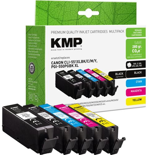 KMP Multipack kompatibel mit Canon PGI-550/CLI-551 XL