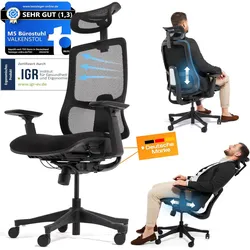 VALKENSTOL M5 - Ergonomischer Bürostuhl auch für große Nutzer - Polster Sitz