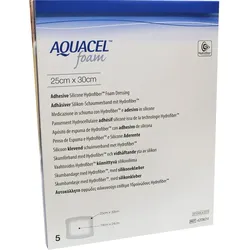 Aquacel Foam Adhäsiv 25x30cm 5 ST