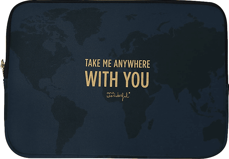 Funda portátil - Wondee Mr Wonderful with you, 14", Para portátil, Impermeable, Acolchada, Multicolor
