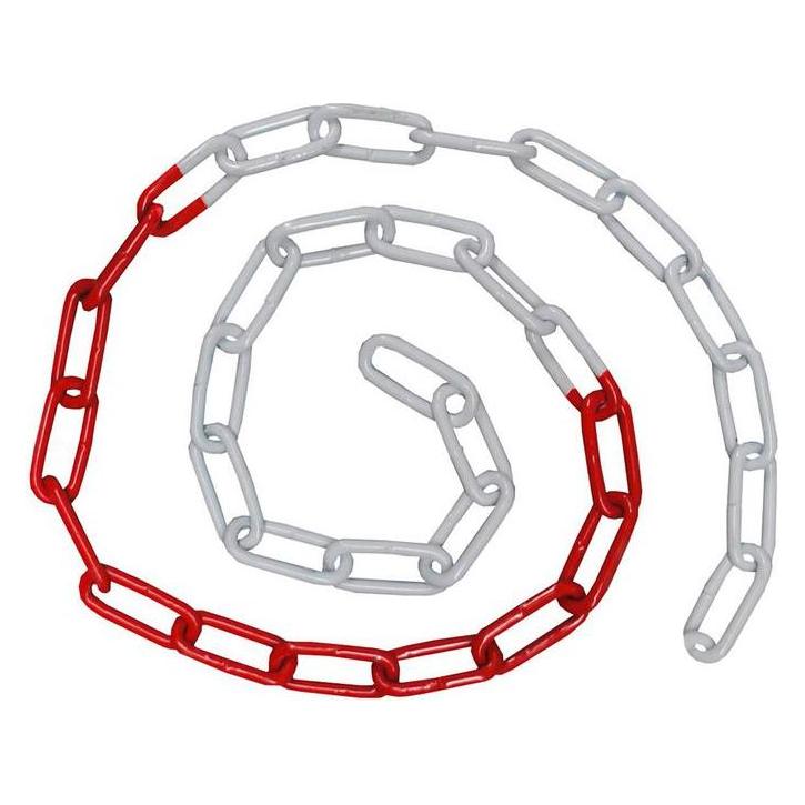 RS PRO Absperrkette, Stahl, 6mm, 225kg, Rot / Weiss (15 m) (8987157)