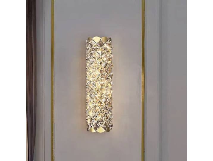 Applique murale moderne en cristal haut de gamme, style nordique de luxe, pour salon, chambre à coucher, chevet, longue applique, hôtel, Villa, couloir, support