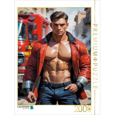 CALVENDO Puzzle Der Feuerwehrmann | 2000 Teile Lege-Größe 90x67cm Foto-Puzzle für glückliche Stunden