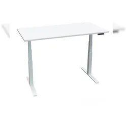 CEHA Büroschreibtisch Stockholm 180 x 80 cm elektrisch höhenverstellbar, stabiles und robustes Gestell weiß mit Tischplatte in Dekor weiß