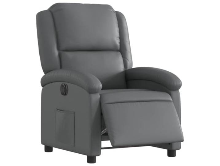 vidaXL Relaxsessel Elektrisch Grau Kunstleder