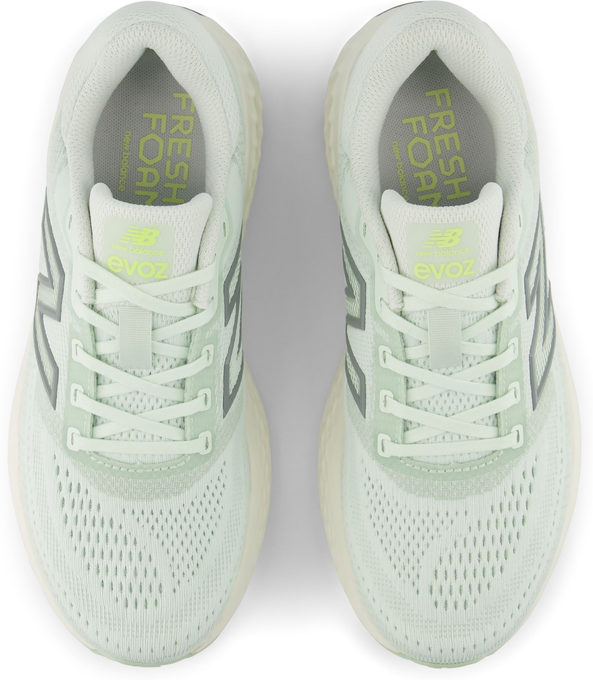 Laufschuh NEW BALANCE "EVOZ", Damen, Gr. 36,5, mint water, bayberry, fennel seed, Synthetik, Textil, Schuhe Laufschuh, vielseitiger Laufschuh mit Fresh Foam X-Sohle und medialer Stabilität mint water, bayberry, fennel seed 36,5