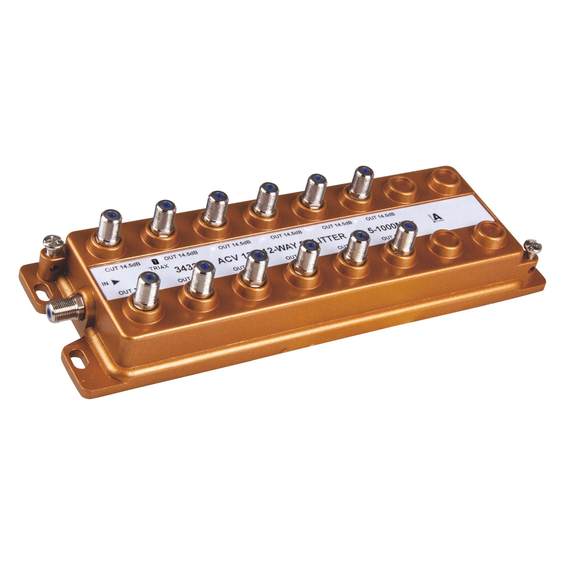 Triax F-Verteiler 12fach 5-1000MHz 14dB brummentkoppel ACV 12 (Kabel Zubehör) (343255)