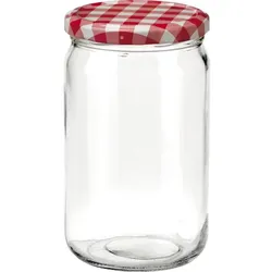 R-222202013 Vorratsglas 6tlg. 720ml TO82 Karo/Rot