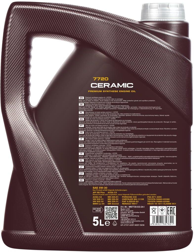 Sct - Mannol Motoröl Ceramic 5w-30 [5 L] Mn7720-5