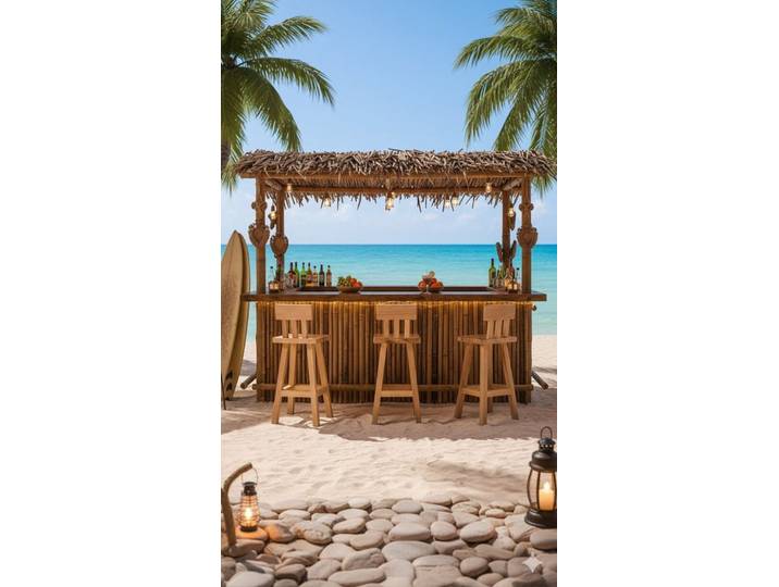 JVmoebel Barhocker Bequemer Holz-Barhocker mit stabilem Gestell für Garten und Bar