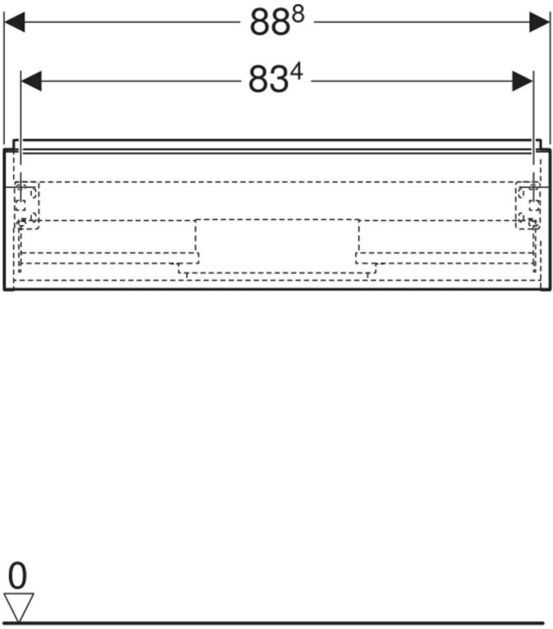 Geberit Waschtischunterschrank iCon 88,8x24,7x47,6cm, w/lack. hochglänzend (502312011)