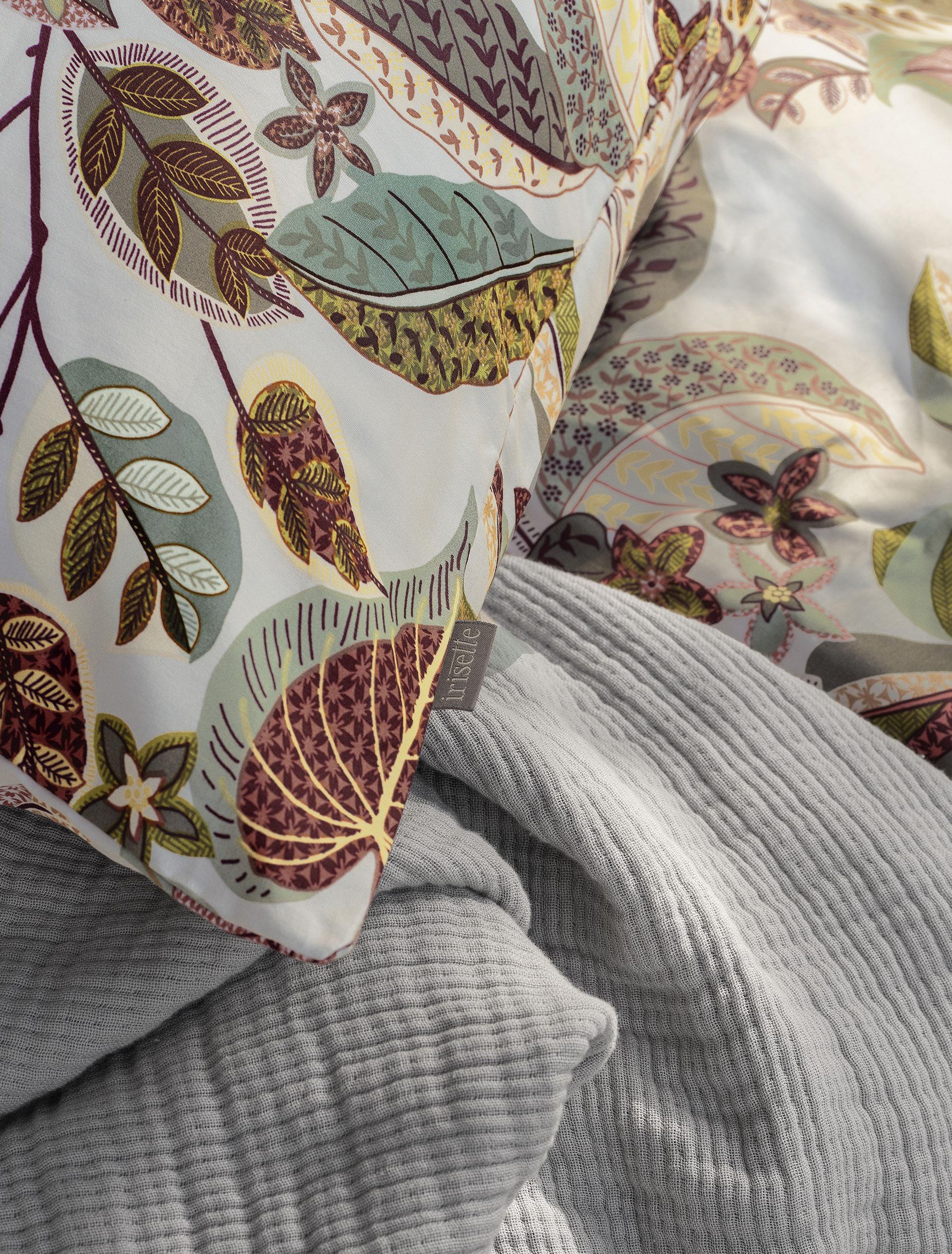 Bettwäsche IRISETTE "Wave 8528", bunt (multi), B/L: 140cm x 200cm, 1 Stk., 1 Stk., Mako-Satin, B/L: 90cm x 70cm, 2 Stk., Mako-Satin, Obermaterial: 100% Baumwolle, Bettwäsche, Bettwäsche, anschmiegsam und atmungsaktiv, Ganzjahresqualität multi B/L: 140cm x