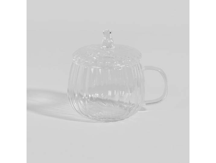Kürbisbecher mit durchsichtigem Glasdeckel