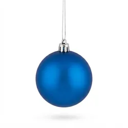 Relaxdays Weihnachtskugeln 100er Set, Weihnachtsdeko, glänzend, Christbaumkugel, Tannenbaumschmuck in ∅ 6 cm, blau