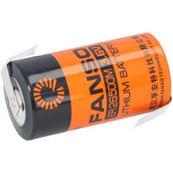 Fanso ER26500M Baby C 6000mAh 3,6V Li-SOCl2 Lithium Batterie mit Z-Lötfaden