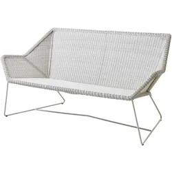Loungesofa Breeze Cane-line Geflecht lichtgrau, Designer Christina Strand, Niels Hvass, 154x78x76 cm