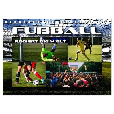 Fußball regiert die Welt (Tischkalender 2027 DIN A5 quer), CALVENDO Monatskalender