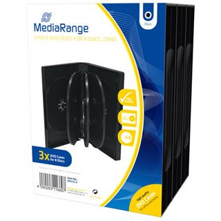 MediaRange DVD Case 8Disc Black (3) Leerhüllen, Kapazität: LEER