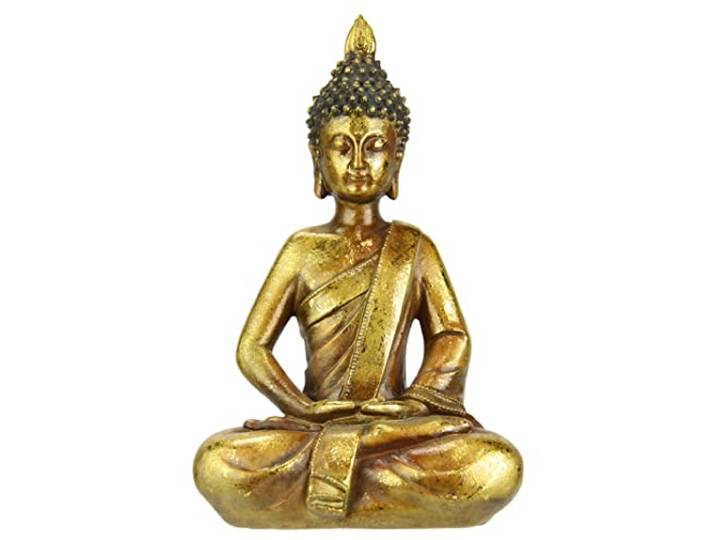 Buddha Figur meditierend sitzend Statue Figuren Skulptur Büste Statue Ornament Buddhafigur Feng Shui Dekoration Garten Terrassen Balkon Deko Buddha-Statue Wohnaccessoire Buddha-Skulptur Garten-Figur