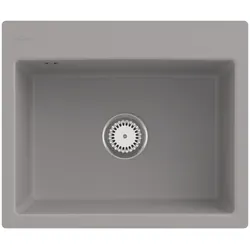 Villeroy und Boch Subway Flächenbündige Spüle 33091FKD mit Ablaufgarnitur und Handbetätigung, Fossil