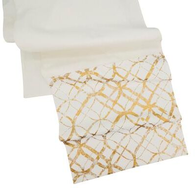 Saro Lifestyle "Elegant Metallic Foil Print Table Runner - 16""x72"""
