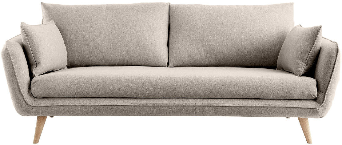 Miliboo Skandinavisches 3-Sitzer-Sofa beige CREEP