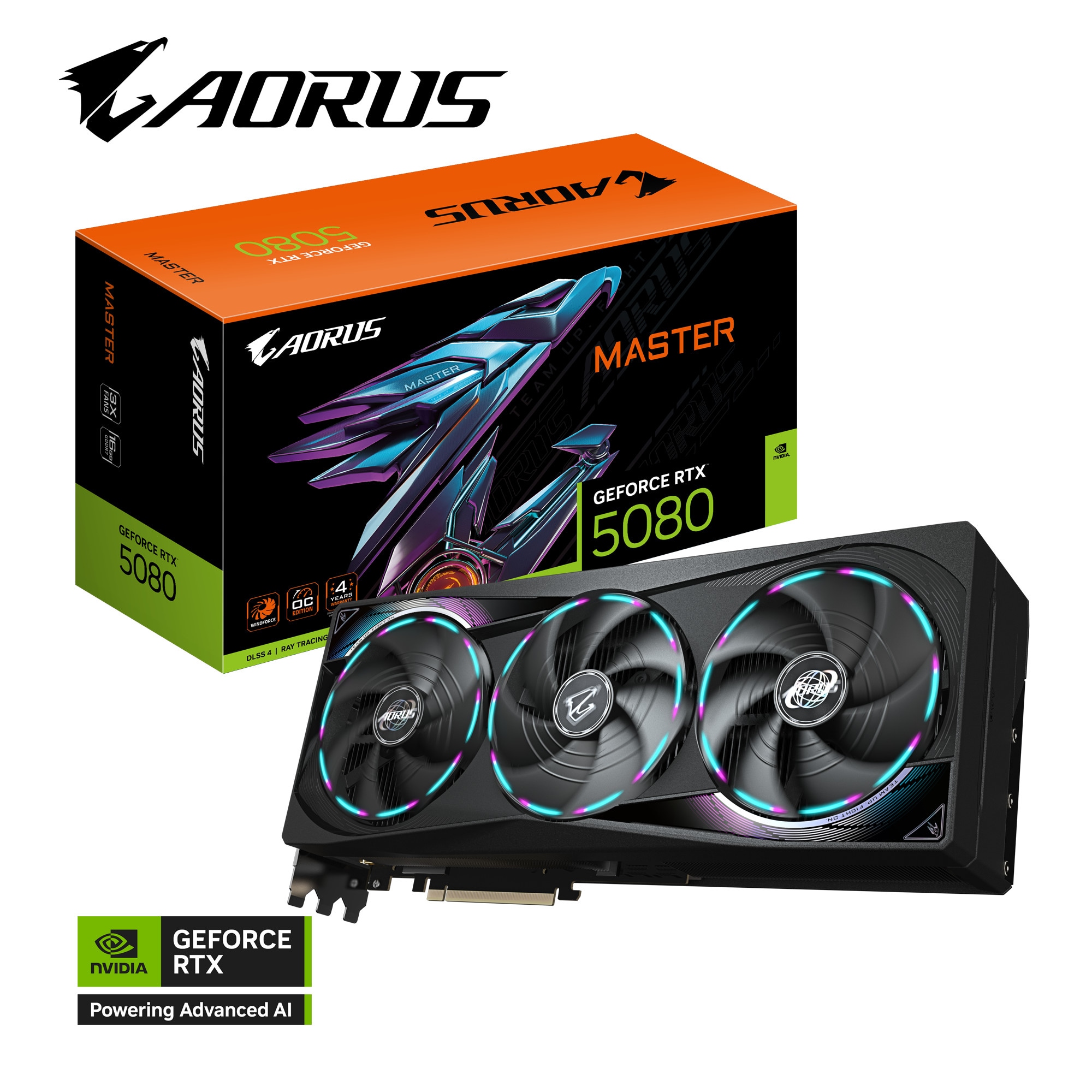 GIGABYTE AORUS GeForce RTX 5080 MASTER Grafikkarte 16 GB