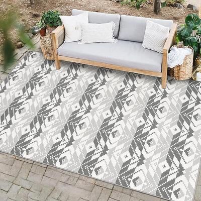 YUN Patio Rug Waterproof Rug Indoor Washable Rug for Living Room Foldable Rug, Outdoor Carpet, Balcony Rug Stain Resistant