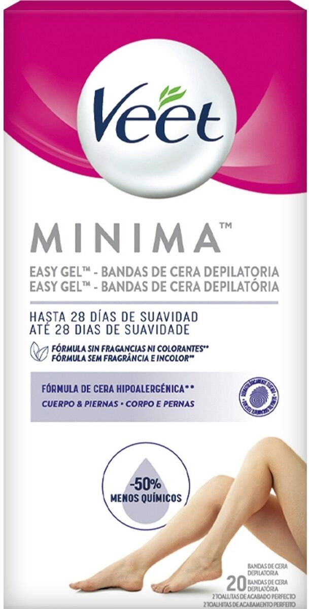Veet Minimal Hypoallergenic Body Depilatory Wax Bands 20 units