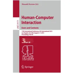 Human-Computer Interaction: Users and Contexts, Fachbücher von Masaaki Kurosu