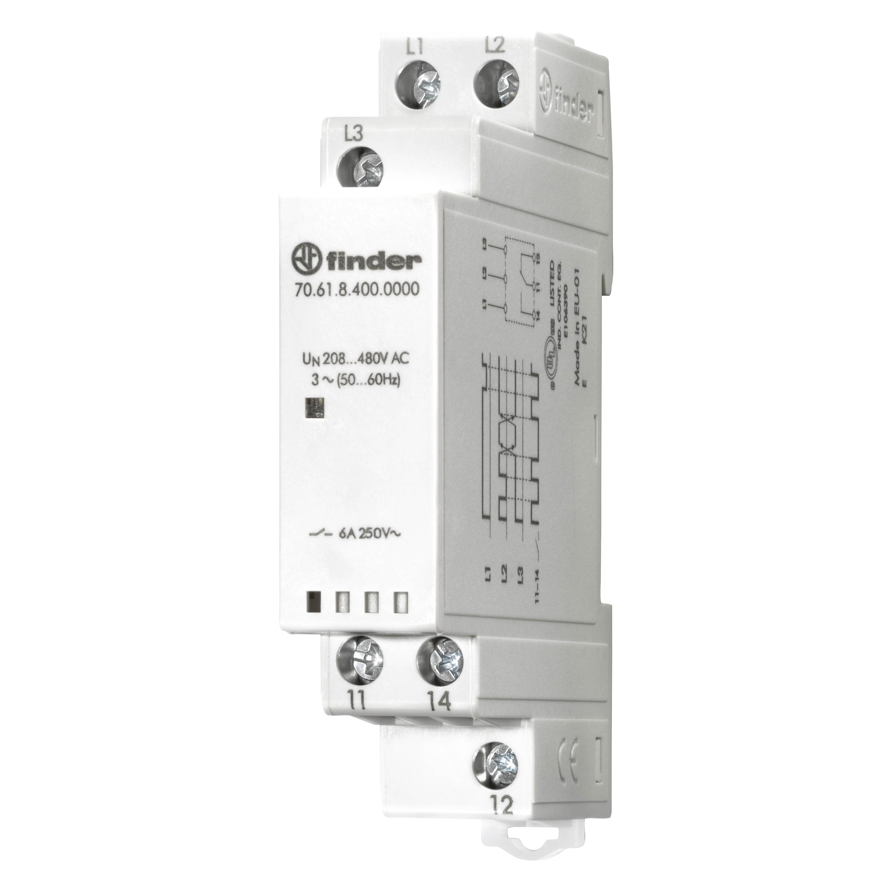 Finder Phase failure relay 208-480V ac (70.61.8.400.0000)