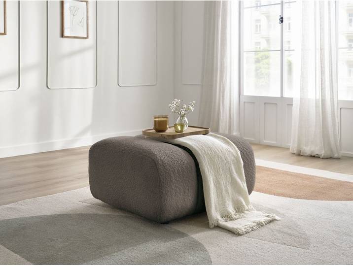 Pouf TALIA tissu bouclette
