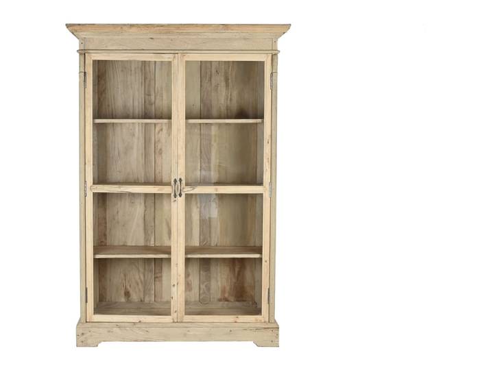 Vitrine en bois recyclé marron 130x55x209 cm