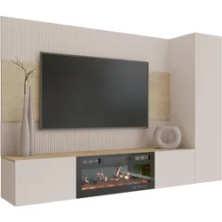 WOHNWAND Deromi VI mit Kamin
