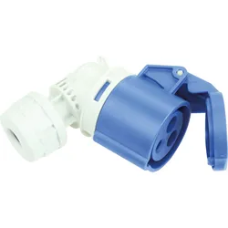 CEE-KUPP 1W16 - CEE-Kupplung, gewinkelt, 230V, 16A, blau