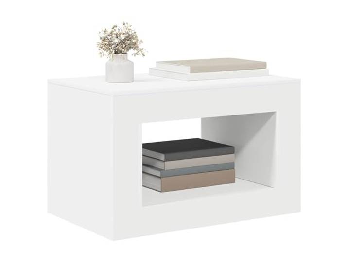 KTHLBRH Couchtisch weiß 80,5 x 50 x 50 cm Elegantes Design, vielseitig einsetzbar, robuste Konstruktion, einfache Montage, für Wohnzimmer oder Arbeitszimmer