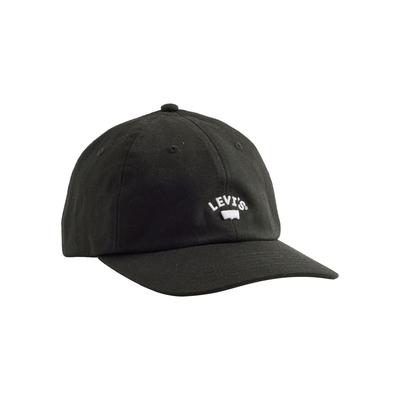 Baseball Cap LEVI'S "LAZY GIRL LOGO CAP", Herren, schwarz (caviar), Baumwolle, Caps, mit Markenlogo Stickerei