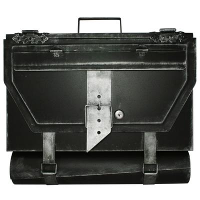 HMF 501 Briefkasten Aktentasche Antik 99, 25 x 40 x 8 cm, Silber