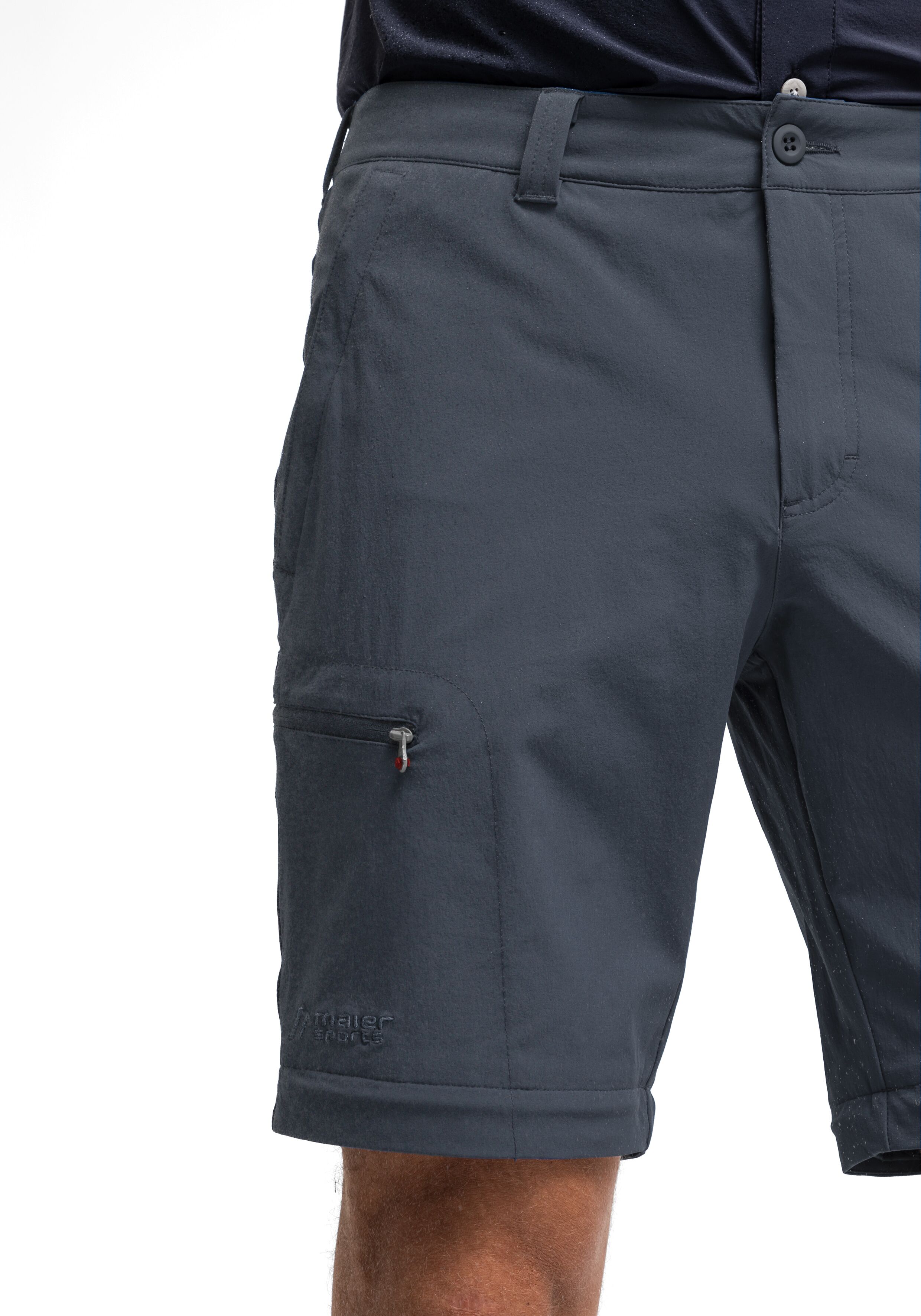 Maier Sports "Tajo" Herren Zip-Off Wanderhose, atmungsaktive Trekkinghose, Regular Fit grau 25, Kurzgrössen